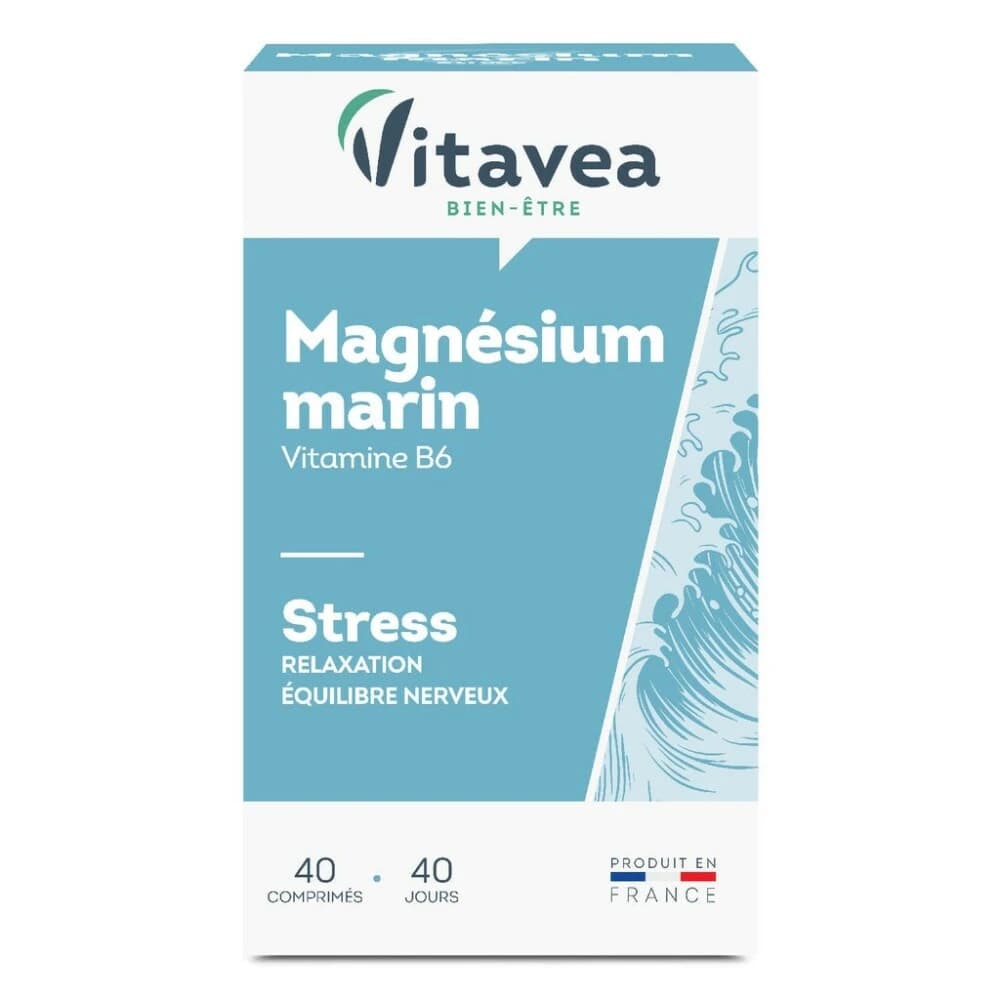 Vitavea Magnesium Marin - Cure Stress Et Relaxation - 40 Gelules