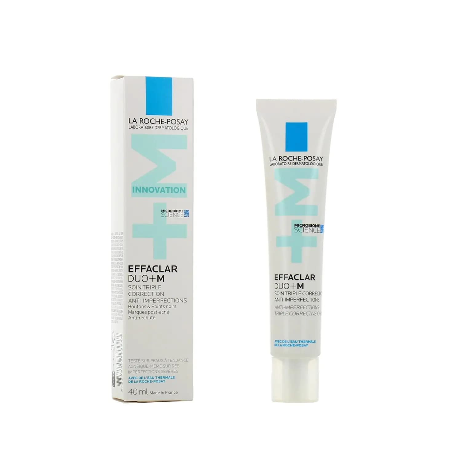 La Roche-posay Effaclar Duo+ M - Soin Triple Correction Anti-imperfections, Boutons & Points Noirs - 40ml