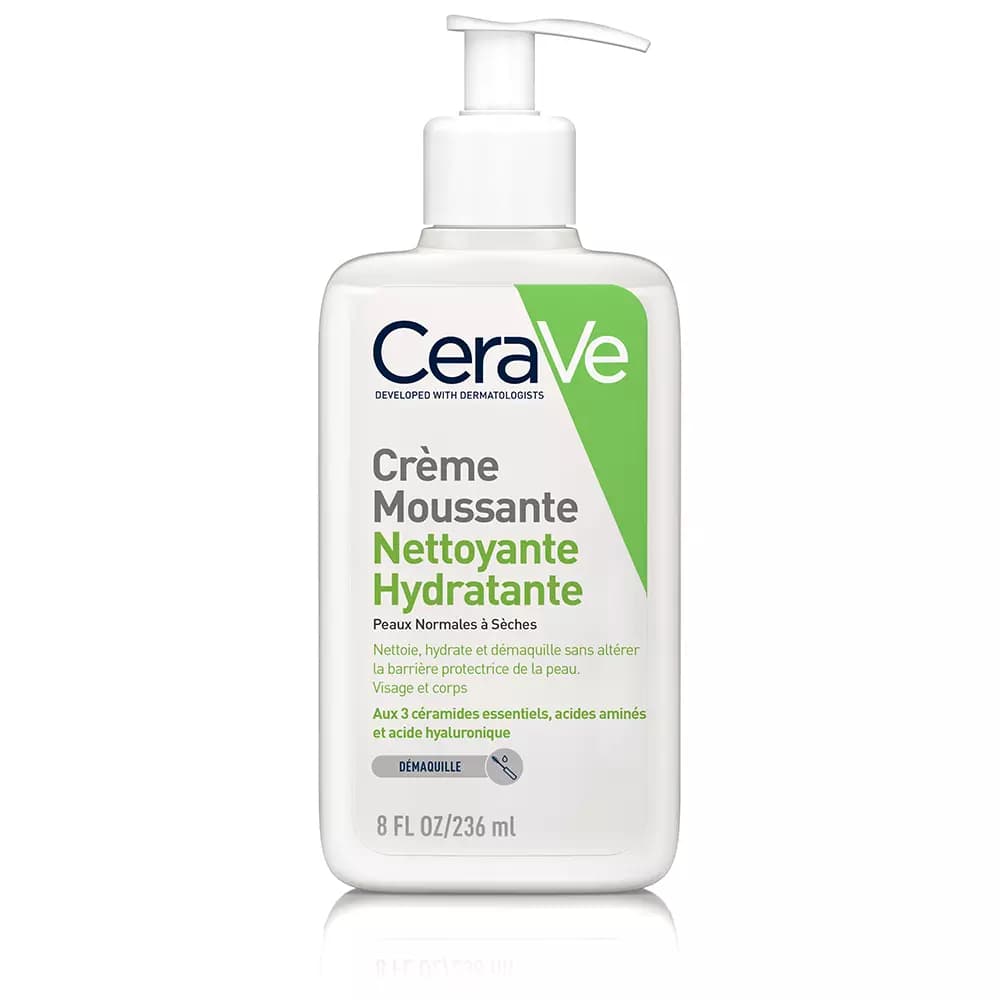 Cerave Creme Moussante Nettoyante Hydratante - Peaux Normales à Seches - 236ml