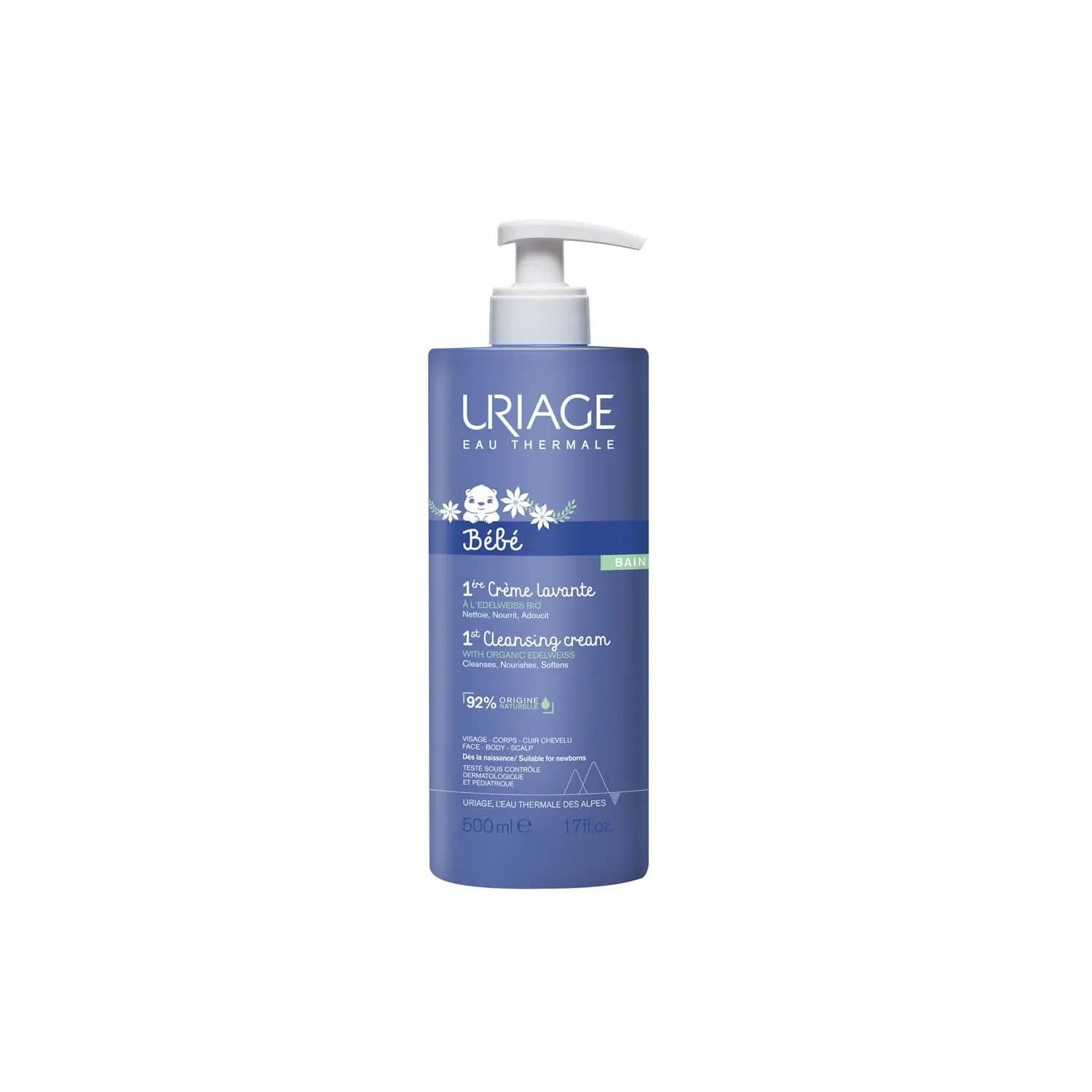 Uriage Bebe 1ere Creme Lavante Visage Corps Et Cheveux 500ml