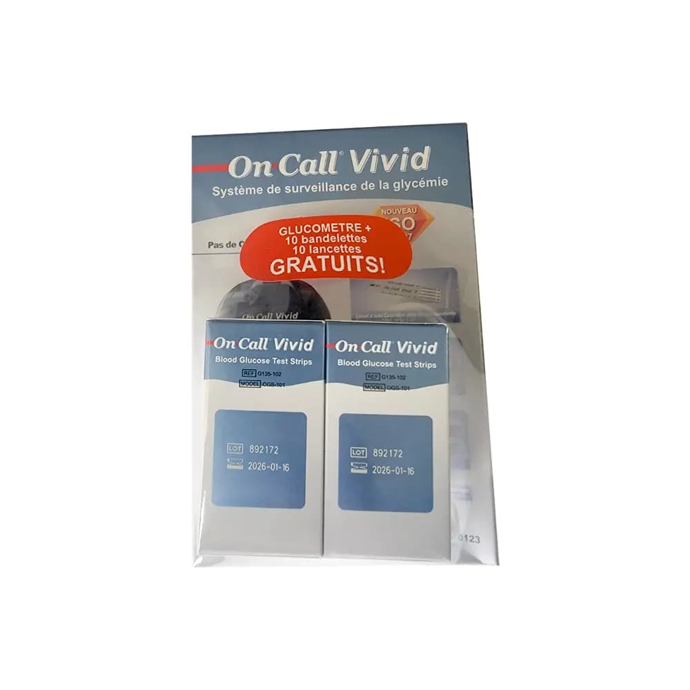 On Call Vivid Coffret Promotionnel Glucometre + 50 Bandelettes