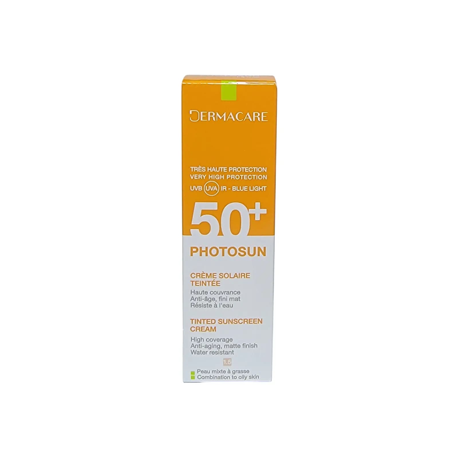 Dermacare Photosun Creme Solaire Teintee 1.5 Peaux Mixtes A Grasses Spf50+ 50ml