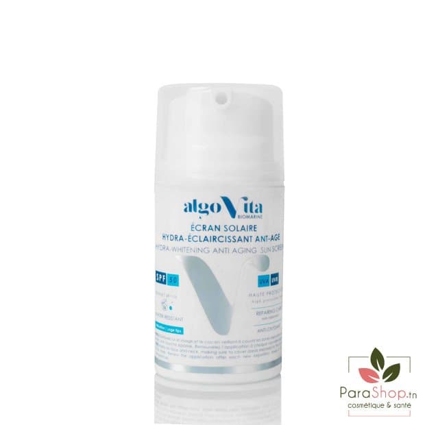 algoVita Ecran Solaire Anti Age Eclaircissant Rose - Peau Normale a Seche