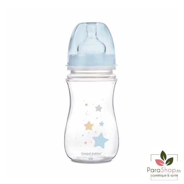 CANPOL BABIES Biberon Anti Colique Col Large 240ML NOUVEAU NE - Bleu - 35/217