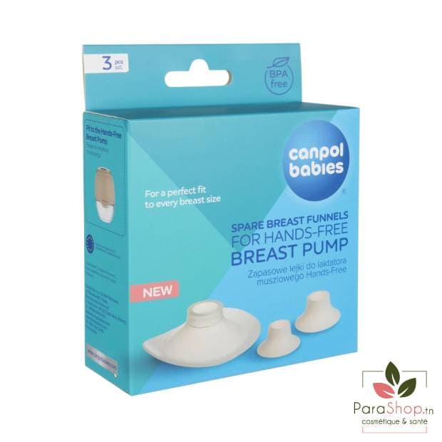 CANPOL BABIES Set de 3 têterelles de Rechange 19/21/24 mm pour Tire Lait Mains Libres - 20/108