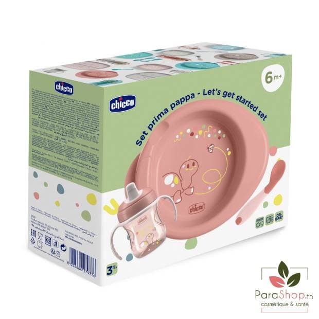 CHICCO COFFRET REPAS KIT SEVRAGE COMPLET 6M+ - Rose