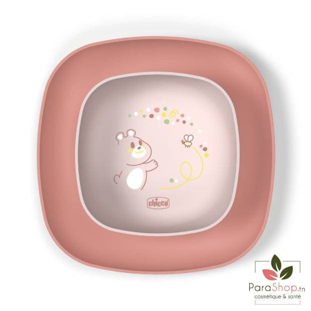 CHICCO ENSEMBLE D'ASSIETTES 12M+ - Rose