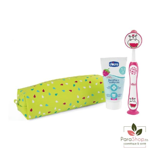 Chicco Kit Dentifrice + Brosse A Dents 3-6 ANS Hippo