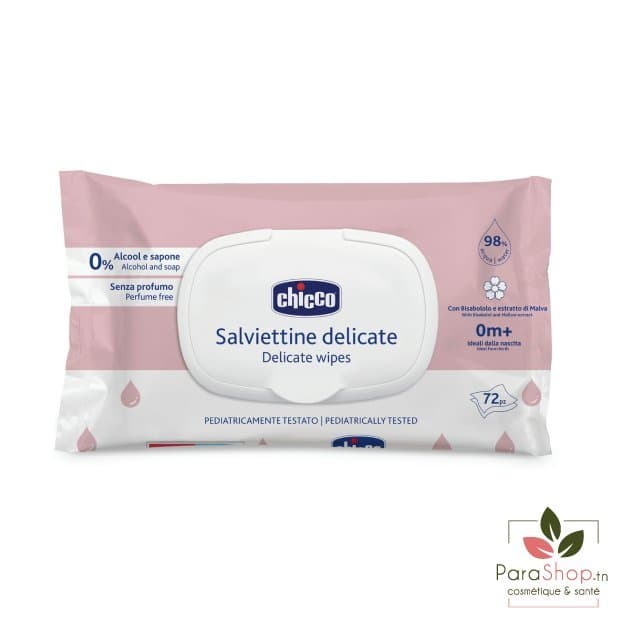 CHICCO Lingettes Delicates 72PCS