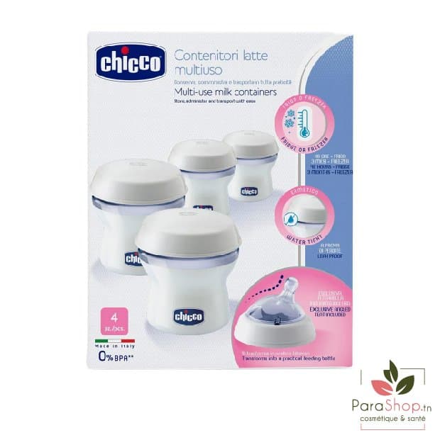 CHICCO NaturalFeeling Contenants Polyvalents 4 Unites