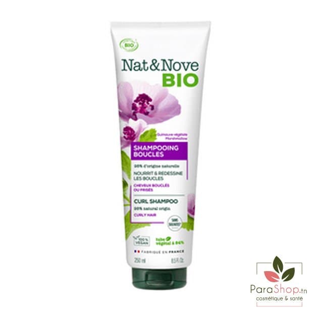 NAT&NOVE BIO Shampoing Boucles - Cheveux bouclés ou frisés 250ML