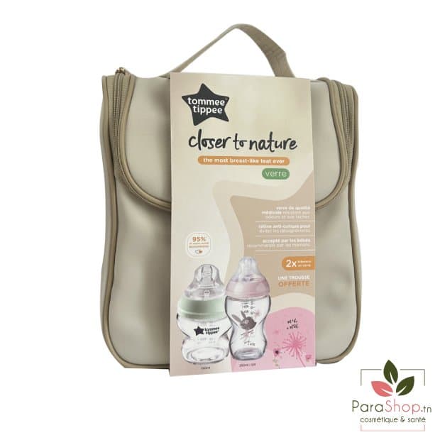 TOMMEE TIPPEE TROUSSE CLOSER TO NATURE BIBERON VERRE - Girl