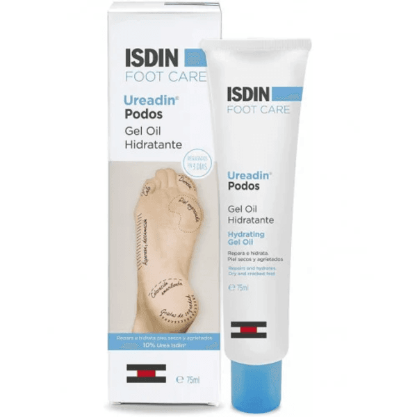isdin ureadin podos gel huile hydratant pour pieds secs 75ml