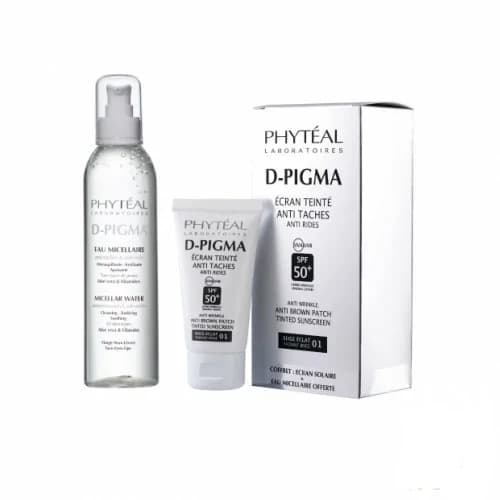 Phyteal dpigma ecran teinte beige eclat spf50+ dpigma eau micellaire a l’aloe vera 250ml