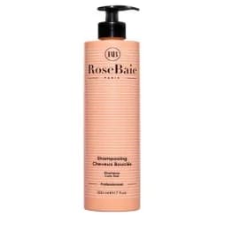 Rose baie shampoing cheveux bouclés
