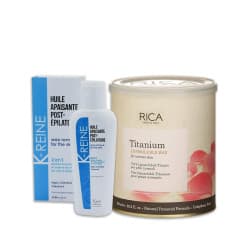 Pack Cire TITANIUM ( Cire TITANIUM 800ML+Huile poste 100ML)
